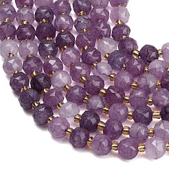 Colliers de perles en verre imitation jade teintées&nbsp;GL-Z001-02B-08