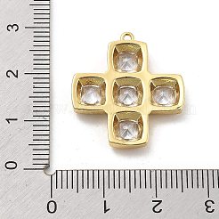 Pendenti in zirconi cubici trasparenti in micro pavè di ottone&nbsp;KK-L228-44B-G
