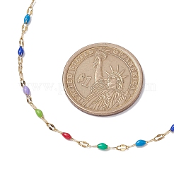 Collares de cadena de eslabones esmaltados de acero inoxidable 304&nbsp;NJEW-JN04788