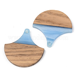 Pendentifs en résine opaque et bois de noyer&nbsp;RESI-S389-046B-C01