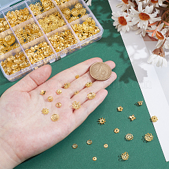 1350 pièce de 12 styles de capuchons de perles en alliage et en fer&nbsp;FIND-PH0027-24
