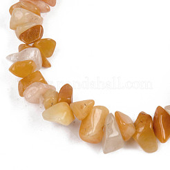 Bracelets extensibles unisexes en perles de jade et topaze naturelle&nbsp;BJEW-S143-30