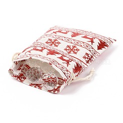 Stoffbeutel aus Baumwollstoff mit Weihnachtsmotiv&nbsp;X-ABAG-H104-B12