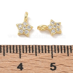 Latón micro pavimenta claro cubic zirconia encantos&nbsp;CU-CBA9FFD-04G