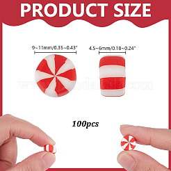 100 Stück handgefertigte Fimo-Perlen&nbsp;CLAY-HY0001-06A