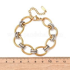 Bracciali a catena bicolore in acciaio inossidabile 304 per donna&nbsp;SA-CBA7B26-05GP-01