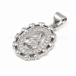 Pendentifs avec zircon cubiques à micro-pavés en laiton&nbsp;KK-P323-11C-P01