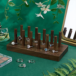 Ring-Organizer-Ausstellungsständer aus Holz mit 12 Stück Stäbchen&nbsp;RDIS-WH0009-033