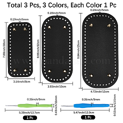 3 stücke 3 arten pu leder stricken häkeln taschen nagel boden shaper pad&nbsp;DIY-CL0002-15