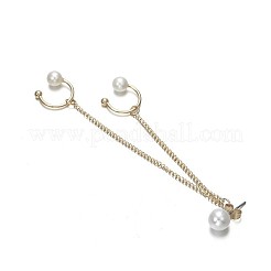 Boucles d'oreilles en alliage et perles rondes imitation gland chaîne manchette crawler grimpeur cartilage&nbsp;FS-WG06E18-01