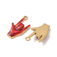 Pendentifs en acier inoxydable 304 émaillés&nbsp;STAS-I351-13G