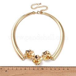 Chokerhalsketten mit Eisenblumengliedern für Damen&nbsp;NJEW-U046-02G