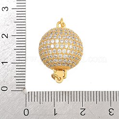 Chiusure a scatola con micro pavé di zirconi chiari in ottone&nbsp;CU-CBA8324-01G
