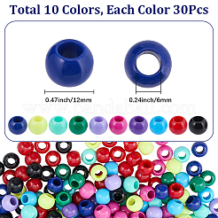 300 pz 10 colori perline acriliche opache&nbsp;SACR-SP0001-53A