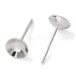 Accessoires pour boucles d'oreilles en argent sterling rhodié 925&nbsp;STER-E068-02D-P