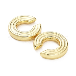 Gerillter Donut-Manschettenohrring aus Messing mit Rack-Beschichtung&nbsp;EJEW-M226-03G