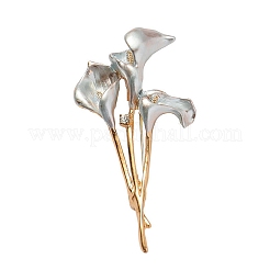 Spille in lega di zinco smaltate con callalily comune&nbsp;PW-WG19A07-02