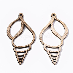 Grands pendentifs en bois creux non finis&nbsp;X-WOOD-N006-98