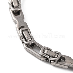 Anlaufgeschützte 201 Edelstahl-Kettenarmbänder im Königskettenstil&nbsp;BJEW-B078-86P