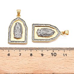 Colgante micropavé cubic zirconia de latón&nbsp;KK-T070-27G