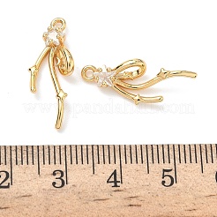 Pendentifs avec zircon cubiques à micro-pavés en laiton&nbsp;KK-A281-21G-01