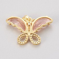 Pendentifs de verre en laiton&nbsp;KK-P186-B