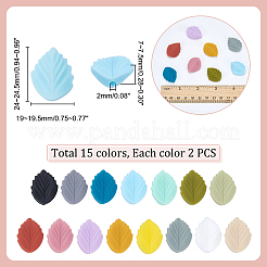 30 pz 15 colori perline in silicone&nbsp;SIL-PH0001-05