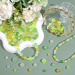 400 Stück 15 Farben Backfarbe transparente Glasperlen&nbsp;GLAA-PA0001-82A