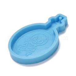 Bottiglia con stampi in silicone con ciondolo teschio e osso&nbsp;X-DIY-M034-26