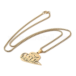 Colliers avec pendentif chapeau de cowboy creux en acier inoxydable 201&nbsp;LS-NJEW-H065-30G