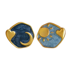 Pendientes de botón de aleación esmaltada&nbsp;FS-WGC3916-01