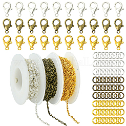 Kits de bijoux pour colliers/bracelets en chaînes de câbles en fer à faire soi-même&nbsp;DIY-YW0010-78G