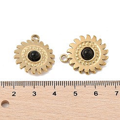 Anhänger aus natürlichem schwarzem Onyx (gefärbt und erhitzt)&nbsp;STAS-P380-12G