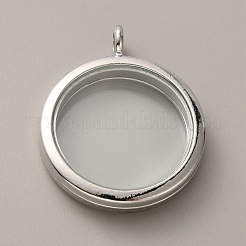 Legierung kristall strass medaillon anhänger&nbsp;FIND-WH0061-78P