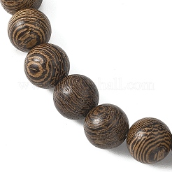 3 bracciale elastico con perline om mani padme hum intagliate in legno rotondo e ossidiana naturale&nbsp;BJEW-JB12670