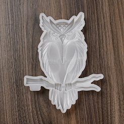 Búho en la rama moldes de silicona diy&nbsp;AJEW-D052-05