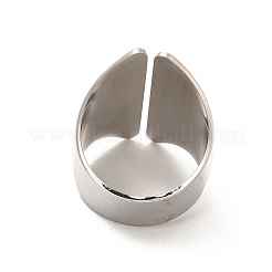 Anello polsino largo aperto in acciaio inossidabile 304 anti-ossidazione per uomo e donna&nbsp;RJEW-P081-03P