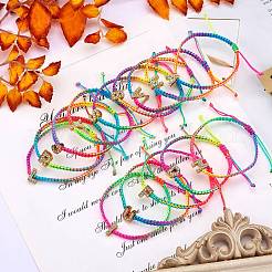 Armband mit geflochtenen Perlen aus Kristall-Strassen&nbsp;BJEW-SW00037-10