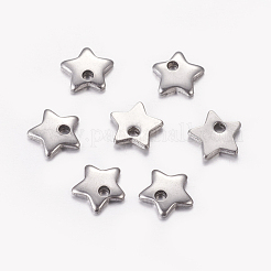 Anlaufgeschützte Anhänger in Form eines fünfzackigen Sterns aus Edelstahl 304&nbsp;X-STAS-K002-19A