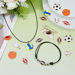 40pcs 10 styles de pendentifs en émail en alliage&nbsp;ENAM-FH0001-94