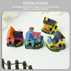 8 Stück 4 Stile Harz Villa Haus Figuren Display Dekorationen&nbsp;DJEW-SP0001-18