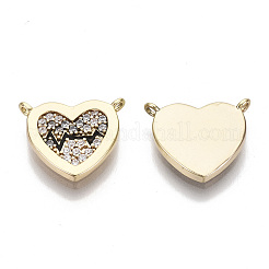 Ciondoli in ottone zirconi chiari micro pavé&nbsp;LS-KK-S356-073-NF