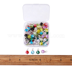 Anhänger aus Crackle-Glas mit Einbrennlackierung&nbsp;CCG-KS0001-01