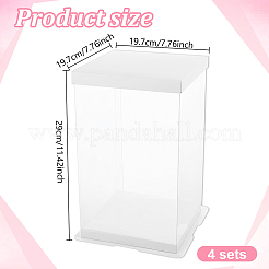 4 Set durchsichtige Kunststoff-Verpackungsboxen mit Papierdeckel und -boden&nbsp;CON-GO0001-28A