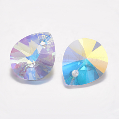 Dijes de rhinestone de vidrio k9 facetados&nbsp;RGLA-F053-E-001AB