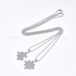 Collane con pendenti in acciaio inossidabile 304 a tema San Valentino anti-ossidazione&nbsp;STAS-S079-97
