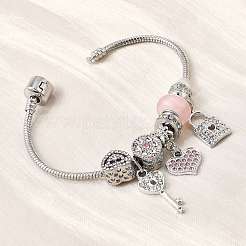 Charm-Armbänder aus europäischen Perlen aus Legierung&nbsp;BJEW-F495-05P