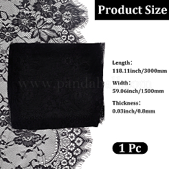 Tessuto in pizzo di poliestere con motivo floreale&nbsp;DIY-WH20007-849B