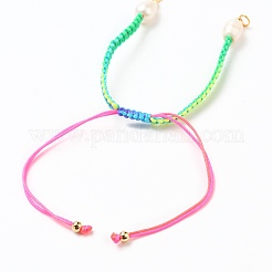 Verstellbare Nylonfaden geflochtene Perlen Armband Herstellung&nbsp;AJEW-JB00791-01