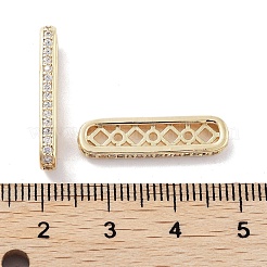 Messing-Mikropflaster mit klaren Zirkonia-Mehrstranggliedern&nbsp;X-KK-B082-16G
